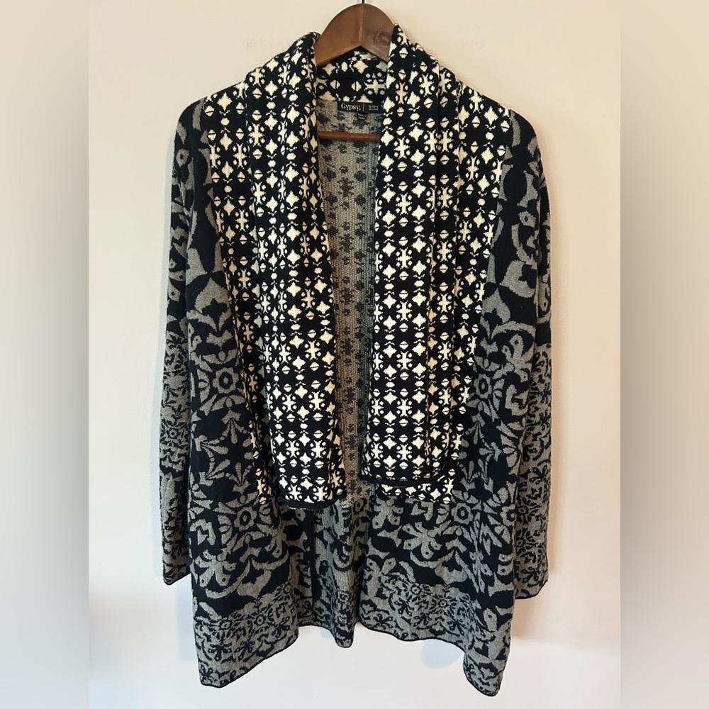 Gypsy05 Orvieto Drape Cardigan | Reversible Knit | Boho Layering Piece | Med